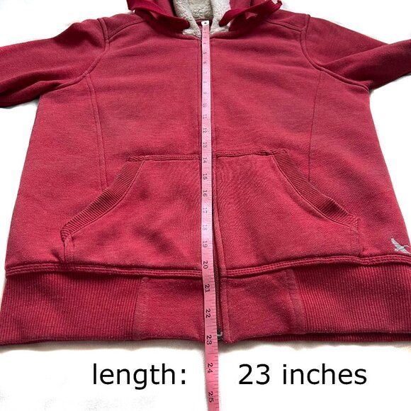 Eddie Bauer sherpa hoodie zip sweatshirt, womens small - Picture 14 of 15